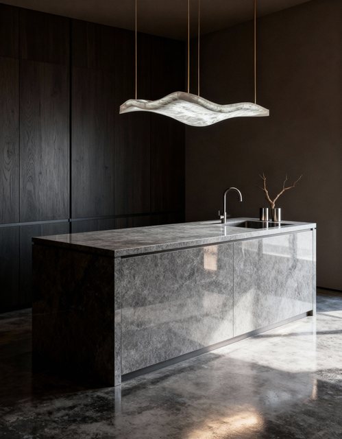 United Alabaster AIRE — alabaster pendant luminaire