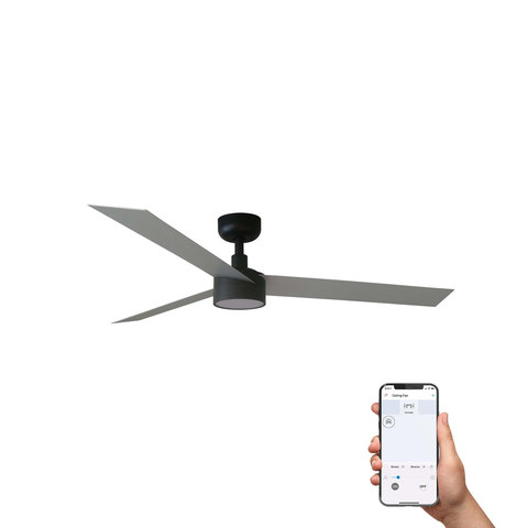 Faro Barcelona CRUISER L LED Ceiling fan black/aluminium 20W SWT TUYA — manufacturer representative image