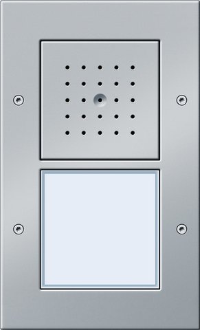 Gira Surface-mounted door station, 1 gang colour aluminium — 126665