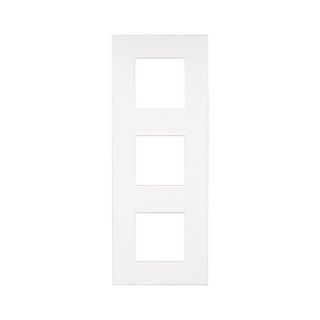 AVE SMART EASY S44 TECHNOPOLYMER PLATE, WHITE COLOUR – MATT FINISH – 2 + 2 + 2 MOD. — 44PSME36BO