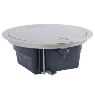 BTicino 4 modules with hinged lid. IP66 (when lid is closed). Stainless steel finish. — 150732