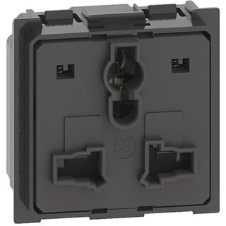 BTicino 2 P+E 5/6/10/13 A 250 Vac and 127 Vac socket - multistandard — K4139