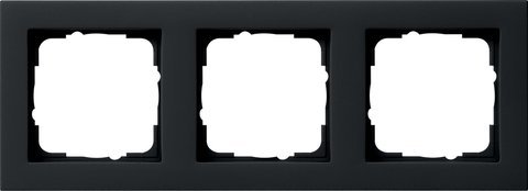 Gira E2 cover frame black matt (lacquered) black matt (lacquered) — 021309