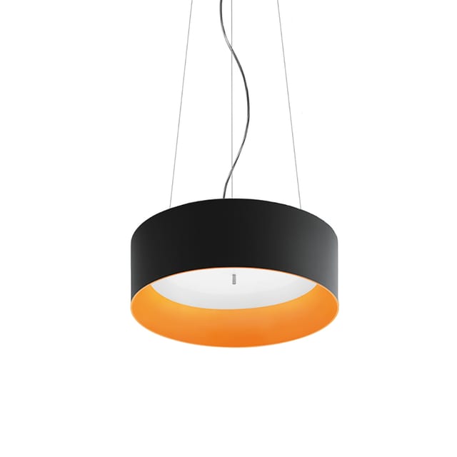 Artemide Tagora Suspension 570 - Direct + Indirect Emission - dimmable - Black/Orange — M240311