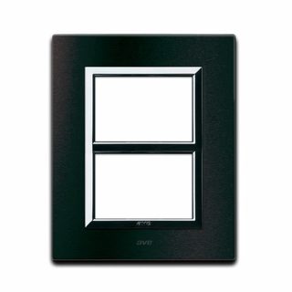AVE Vera 44 brushed anthracite aluminium plate, 6 (3+3) modules — 44PA33ANS