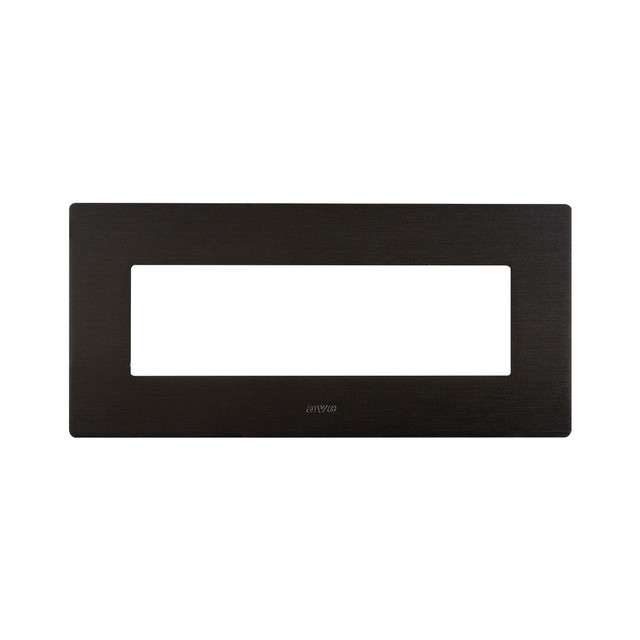 AVE NEW STYLE S44 ALUMINUM PLATE, ANTHRACITE ALLUMINUM – WITHOUT FINISHING FRAME – 7 MOD. — 44PAQ7ANS