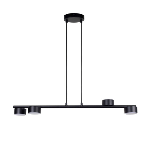 Sigma pendant lamp PUNTO 4 black 40821 — manufacturer representative image
