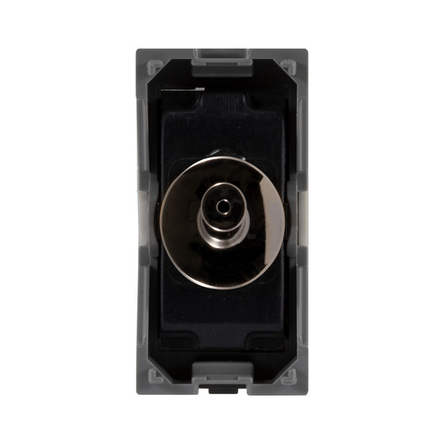 AVE TOGGLE 2-WAY SWITCH, NEW STYLE S44 SERIES, DARK CHROME COLOUR GLOSSY FINISH – 1P 10AX 250V – LIGHTABLE – 1 MOD. — 444002CRS — manufacturer representative image