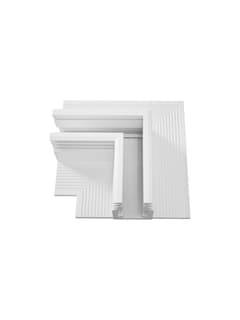 Zambelis 2517-W HORIZONTAL CORNER FOR TRIMLESS MAGNETIC TRACKS 5MM ,WHITE MATT
