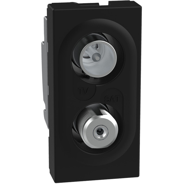BTicino Direct demixed coaxial socket - type F SAT connector - 1 module - dark — YD4214D