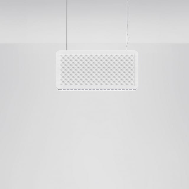 Artemide Eggboard Baffle - 800x400 - Suspension/Ceiling - Direct Sharp - 4000K - Dimmable DALI - White Cream — AZ11421
