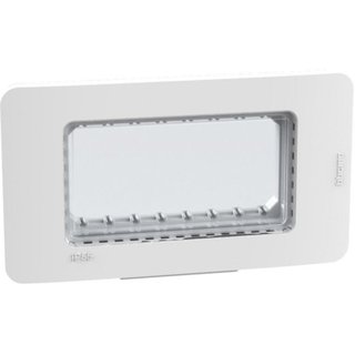 BTicino IP55 Cover plate - 4 modules - white — 28604YW
