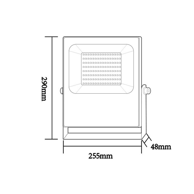 ACA Lighting BLACK LED SMD FLOOD LUMINAIRE IP66 100W RGBW 230V — Q100RGBW