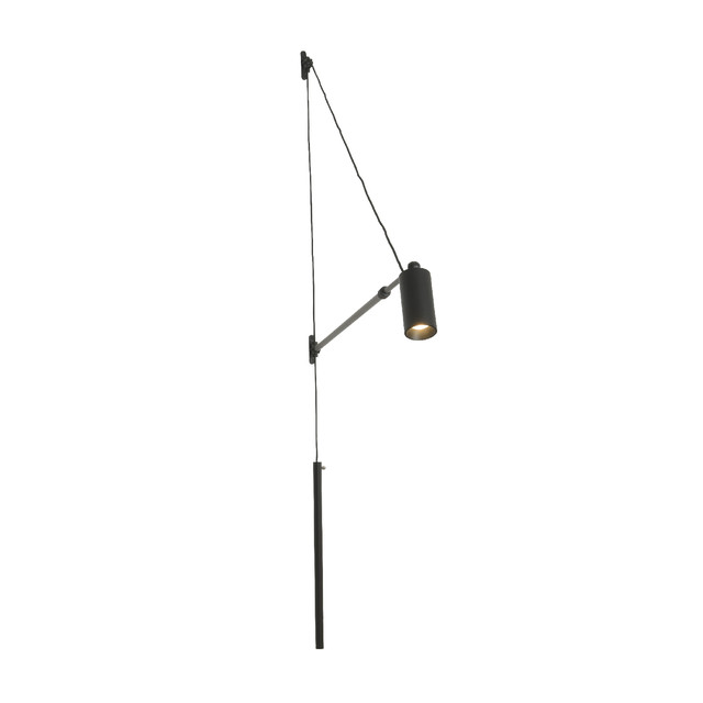 ACA Lighting WALL LAMP SAND BLACK STEEL+ALUMINUM LED SMD 6W 3000K 430LM IP20 — OKN5014WBK