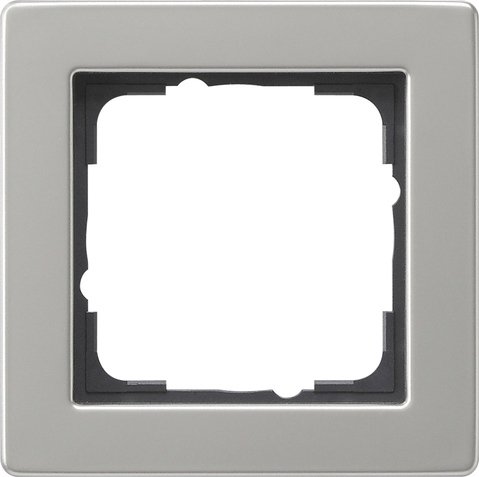 Gira E2 cover frame stainless steel — 021133