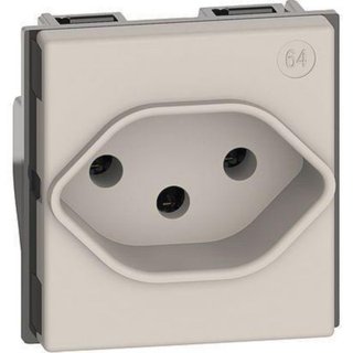 BTicino Swiss standard socket 2 P+E 10 A 250 Vac — KM4164T13