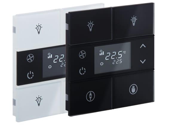 EAE Rosa Crystal 1-Fold Thermostat – White, Icons