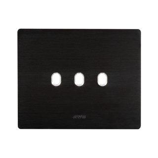 AVE NEW STYLE S44 ALUMINUM PLATE, ANTHRACITE ALLUMINUM – 3 CONTROLS – 3 MOD. — 44PANQ03ANS