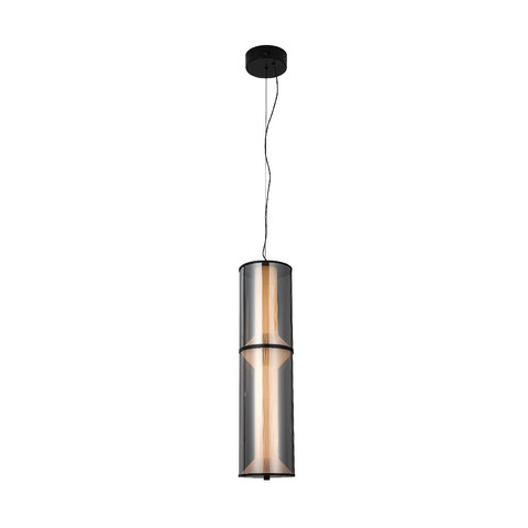 ACA Lighting NEOLUX-PENDANT LAMP BLACK METAL +SMOKE GLASS LED SMD 19W 2700K-3000K-4000K 1500LM IP20 — manufacturer representative image