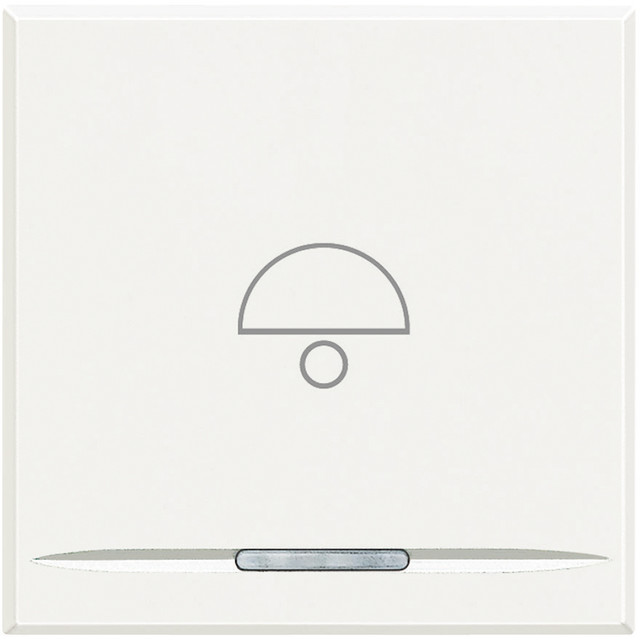 BTicino Key cover for 1 function with illuminated lens with screen printing symbol 'bell' — HD4915M2BB