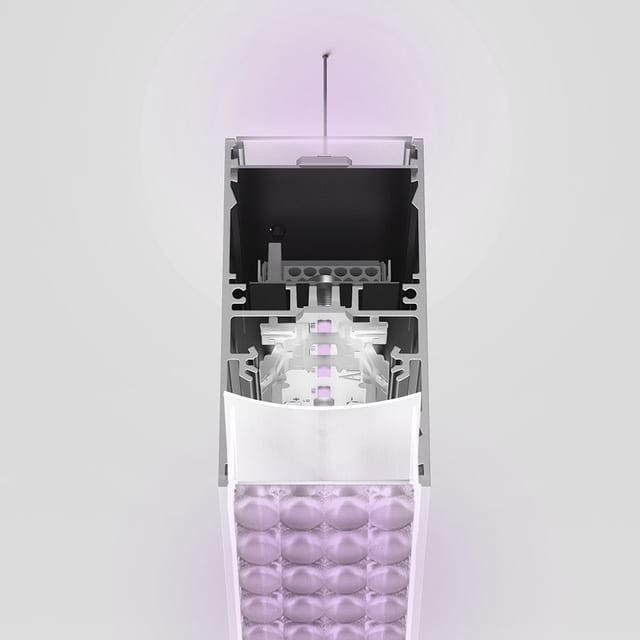 Artemide A.39 Suspension - 1482mm - Direct + Indirect Emission - Pure Integralis - APP Compatible - Silver — AT22605IN2APP