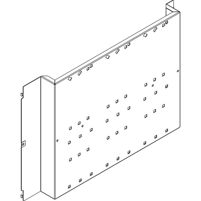 BTicino Fixing plate for M250-630E with earth leakage module fixed version vertical — 9532P/TN