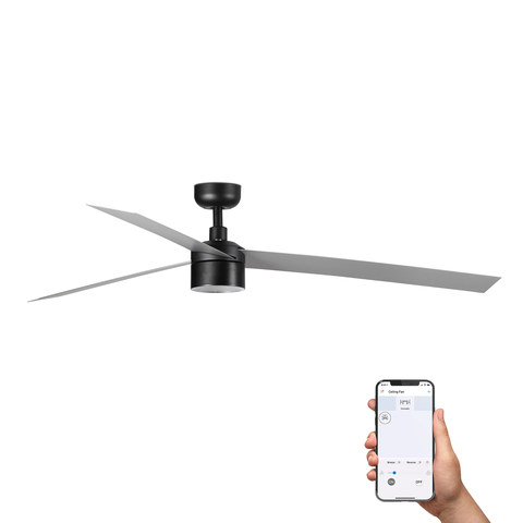 Faro Barcelona CRUISER TEK XL Black/aluminium 4000K fan TUYA — manufacturer representative image