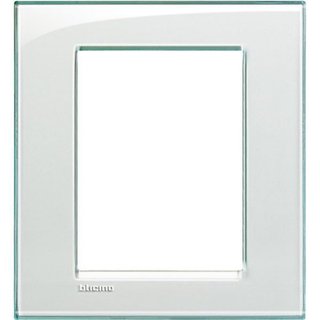 BTicino Square cover plate 3+3 modules - acquamarine — LNA4826KA