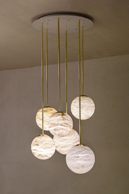 United Alabaster MOON — alabaster pendant luminaire