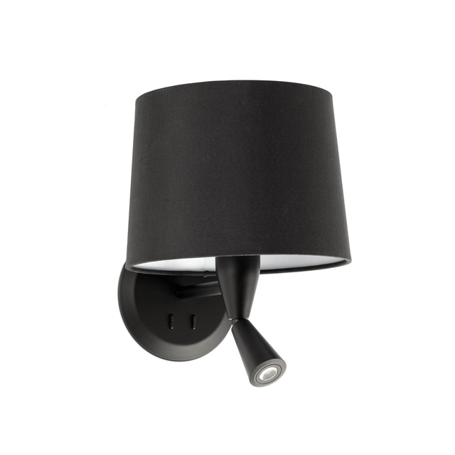Faro Barcelona CONGA Black/black wall lamp with reading light 215 — 64309-03