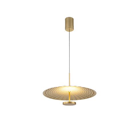 ACA Lighting LOFTY- PENDANT LAMP SAND GOLD ALUMINIUM LED SMD 12W 2700Κ 840LM IP20 Φ450x1500mm — manufacturer representative image
