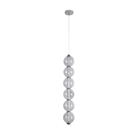 ACA Lighting BLOOM-PENDANT LAMP CHROME METAL + GLASS LED 27W 3000K 2160LM IP20 — manufacturer representative image