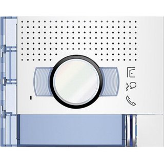 BTicino Sfera New audio video module Front cover with 1 pushbutton - Allwhite — 351212
