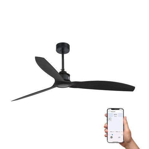 Faro Barcelona JUST FAN M Matt black fan TUYA — manufacturer representative image