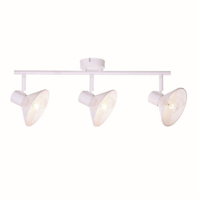 ACA Lighting NETTO WALL MOUNTED 3ΧΕ14 PALOMA WHITE METAL 53X13X19CM — TNK2833SW