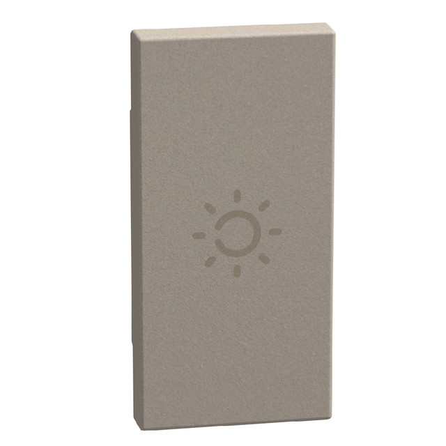 BTicino lightable key cover with lamp symbol, 1 module stone, axial — YG4916A