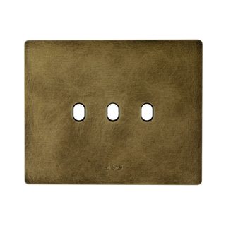 AVE NEW STYLE S44 ALUMINUM PLATE, ANTIQUE BRONZE COLOUR – 3 CONTROLS – 3 MOD. — 44PANQ03BAN
