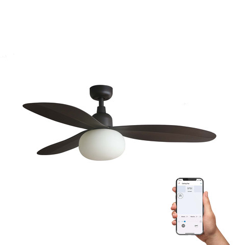 Faro Barcelona PALMA M Ceiling fan brown IP44 E27 TUYA — manufacturer representative image