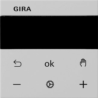 Gira System 3000 room temperature controller Display grey matt (laquered) System 55 — 5393015