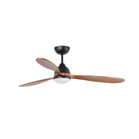 Faro Barcelona POROS L LED Black/walnut fan — manufacturer representative image