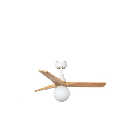 Faro Barcelona KLIM S White/pine fan E27 — manufacturer representative image