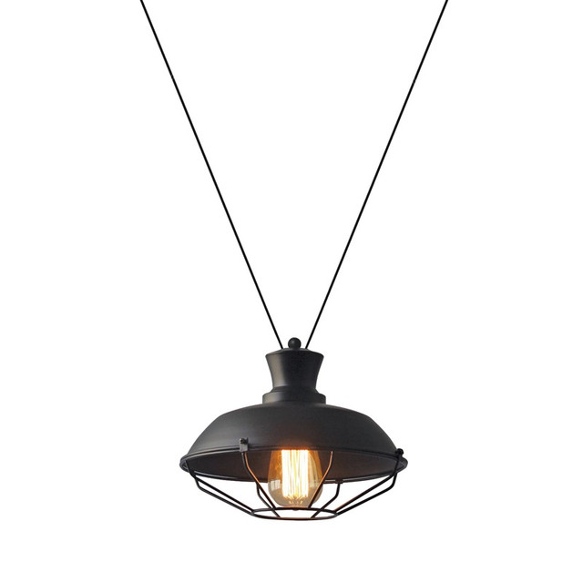 ACA Lighting NETTO BLACK BELL GRID 1XE27 METALLIC 2 BASES Φ26,5cm ANGELA — KS14632BB