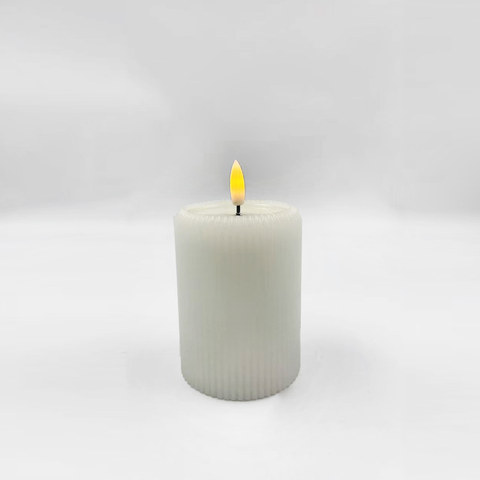 ACA Lighting LED BATTERY WHITE WAX CANDLE WITH WATER EFFECT FLICKERING 2AA BATTERIES (NOT INCLUDED) 75x100mm — manufacturer representative image