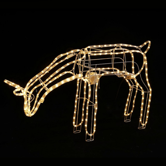 ACA Lighting FEEDING REINDEER WITH MOTOR 240 LED 10m 2-WIRE ROPE LIGHT, WW STEADY IP65 110*25*65cm 1,5m LEAD CABLE — X08240124