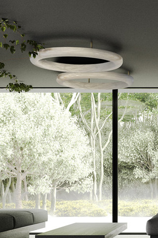 United Alabaster HALO WITH PIPE — manufacturer representative image