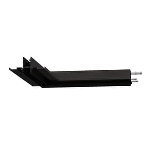 Artemide A.24 - Recessed Magnetic Track - 90° Angle (on same plane) - Black — AQ15504