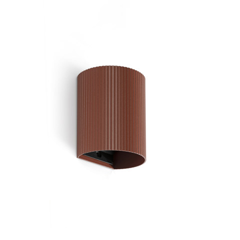 Faro Barcelona SOLE Terracotta round wall lamp fluted — manufacturer representative image