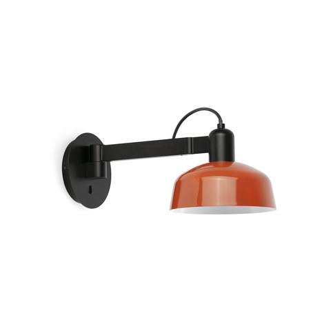 Faro Barcelona TATAWIN Reddish metal orange wall lamp arm — manufacturer representative image