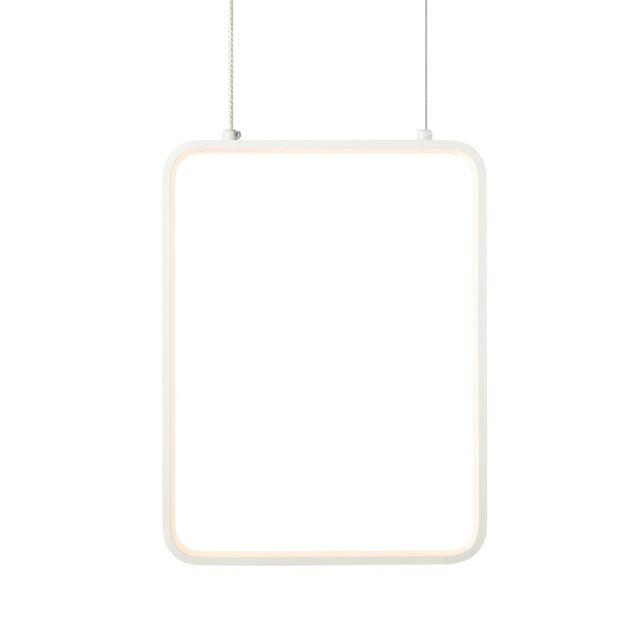 ACA Lighting NETTO PENDANT LUMINAIRE LED 15W 3000K 1390LM WHITE METAL 26X14XH142CM SYMETRIA — V30LEDP26WH