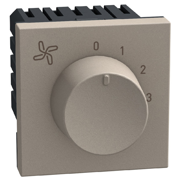 BTicino Fan controler 4 positions 0-1-2-3 - 2 modules - stone — YG4017